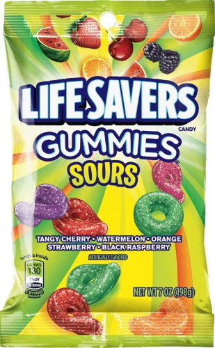 Lifesavers Gummies, Sours, 7 ounce Bags (Pack of 12) logo