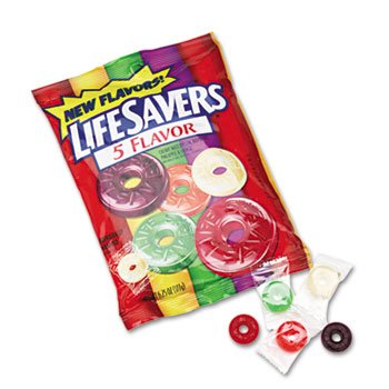 Lifesavers Hard Candy, Five Classic Flavors, Individually Wrapped, 6.25oz Bag (lfs88501) logo