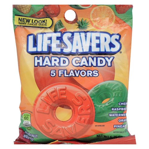 Lifesavers Hard Candy Individually Wrapped 5 Flavors 6.25 Oz Bag logo