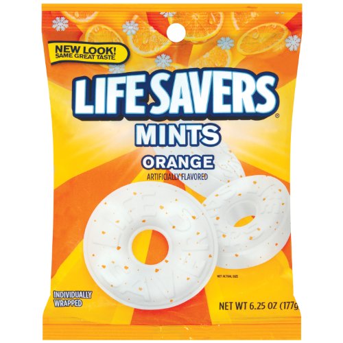 Lifesavers Orange Mints Hard Candy, 6.25 ounce Bags (Pack of 12) logo