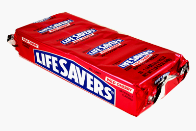 Lifesavers Rolls Wild Cherry 20 Roll Box logo