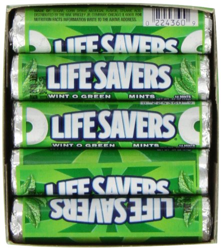 Lifesavers Rolls Wint-o-green 20 Roll Box logo