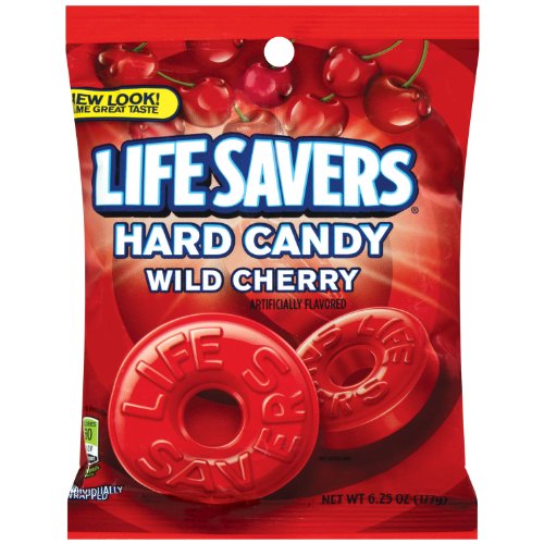 Lifesavers Wild Cherry Hard Candy, 6.25 ounce Bags, (Pack of 12) logo