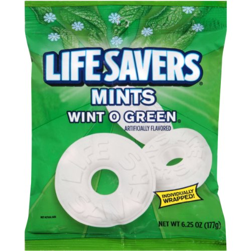 Lifesavers Wint-o-green Hard Candy, 6.25 ounce Bags (Pack of 12) logo