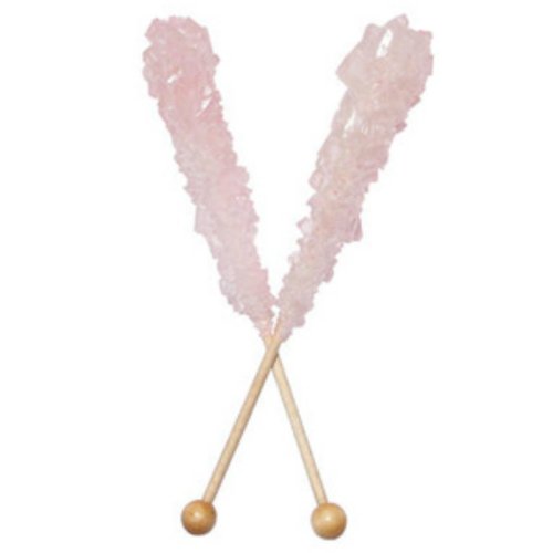 Light Pink Bubble Gum Rock Candy Sticks (unwrapped) 60 Count logo