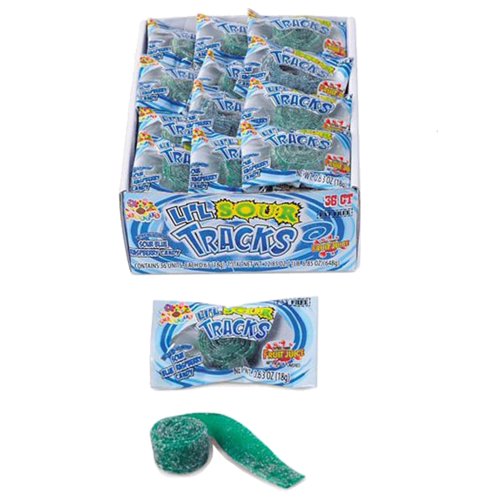 Li’l Sour Tracks Sour Blue Raspberry Candy, 0.63oz (Pack of 36) logo