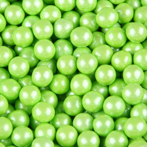 Lime Green Pearl Sixlets 2.5 Pound Candy Coated Chocolate Balls logo