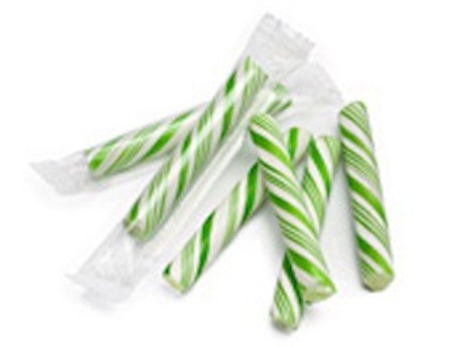 Lime Sticklettes Green & White Petite Candy Sticks 25 Piece Box logo