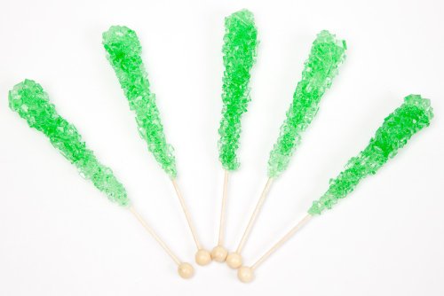 Lime Wrapped Rock Candy Sticks (10 Pieces) logo