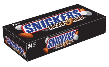 Limited Supply Snickers Rockin’nut Road Delicious Rocky Road Flavor – Box Of 24- 1.76 Oz logo