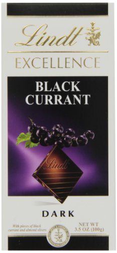 Lindt Chocolate Excellence Black Currant Chocolate Bar, 3.5 ounce (Pack of 12) logo