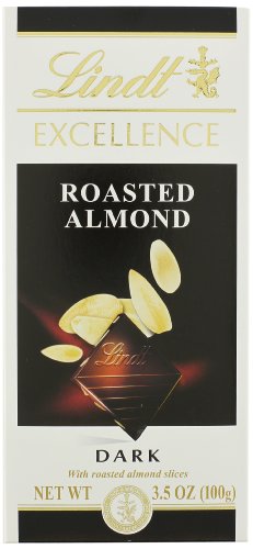 Lindt Chocolate Excellence Roasted Almond Chocolate Bar, 3.5 ounce (Pack of 12) logo