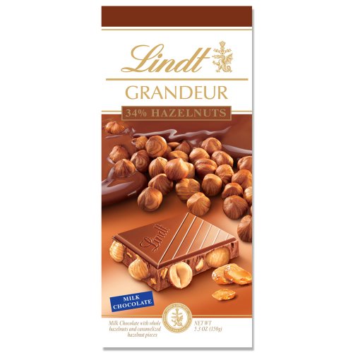 Lindt Chocolate Grandeur Milk Chocolate Hazelnut Bar, 5.3-ounce logo