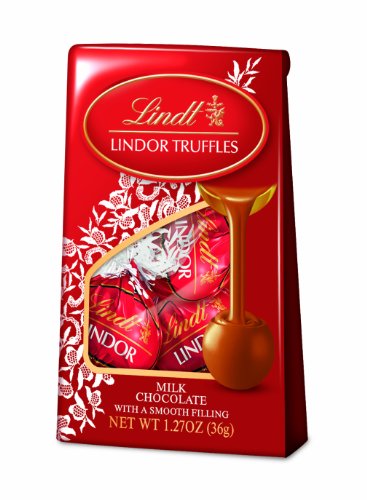 Lindt Chocolate Lindor Milk Chocolate Mini Bag, 1.3 ounce (Pack of 24) logo