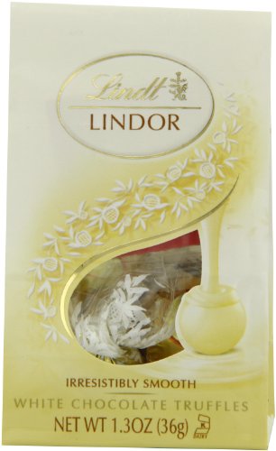 Lindt Chocolate Lindor Truffles White Chocolate Mini Bag, 1.3 Ounce (Pack of 24) logo