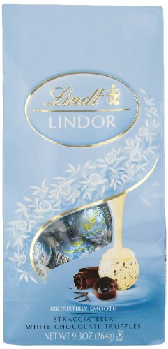 Lindt Chocolate Lindor Truffles White Chocolate Stracciatella Bag, 9.3 Ounce logo