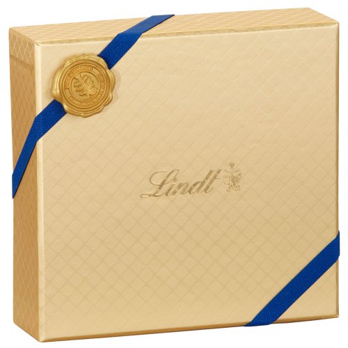 Lindt Chocolate Lindt Emblem Lindor Gift Box, Gold logo