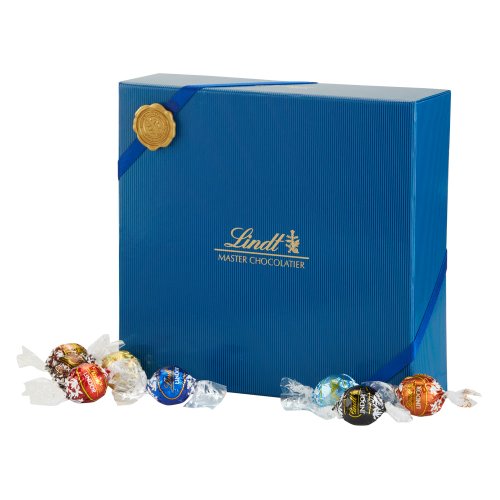 Lindt Chocolate Lindt Emblem Lindor Gift Box, Navy logo