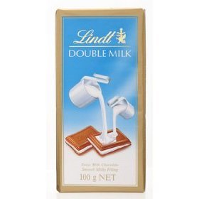 Lindt Double Milk Chocolate 100g. logo