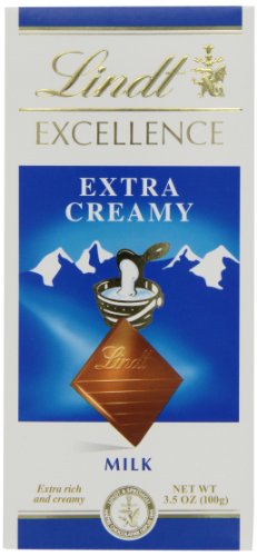 Lindt Excellence Extra Creamy Milk Chocolate, 3.5 ounce Packages (Pack of 12) logo