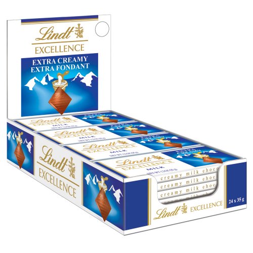 Lindt Excellence Extra Creamy Milk Chocolate Mini Bar, 1.2 ounce Packages (Pack of 24) logo