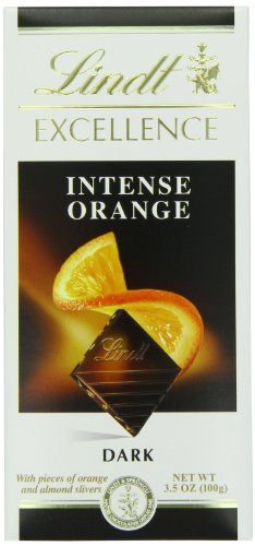 Lindt Excellence Intense Orange Dark Chocolate Bar, 3.5 ounce Packages (Pack of 12) logo