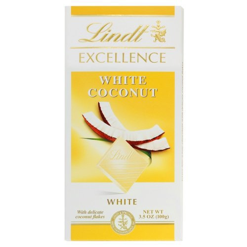 Lindt Excellence White Coconut Chocolate Bar, 3.5 ounce Bars (Pack of 12) logo