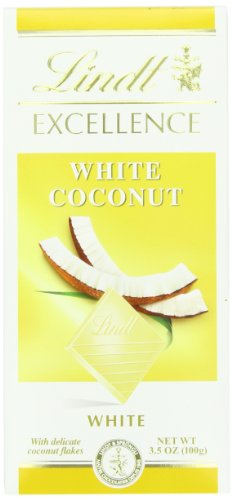 Lindt Excellence White Coconut White Chocolate, 3.5 ounce Bars (Pack of 12) logo