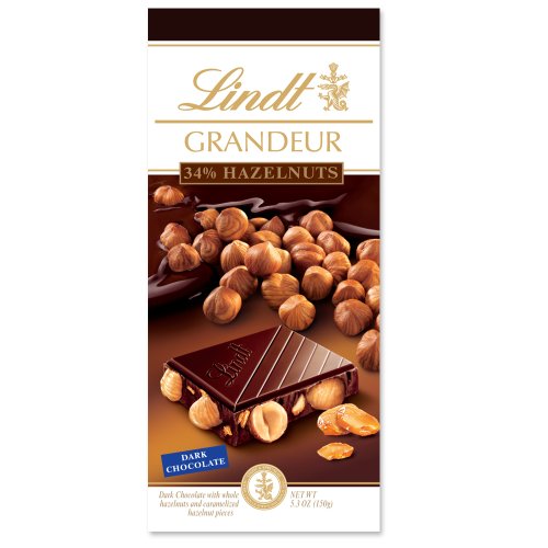 Lindt Grandeur Dark Chocolate Bar, Hazelnut, 5.3-ounce logo