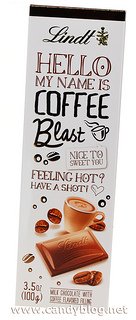 Lindt Hello My Name Is Coffee Blast-100g 3.5oz-limited logo