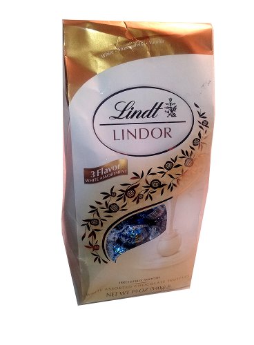 Lindt Lindor 3 Flavor White Chocolate Truffles Assortment 19 Oz. logo