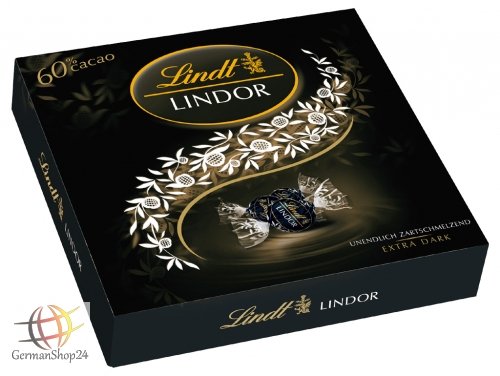 Lindt Lindor Black Gift Box, Extra Dark Chocolate logo