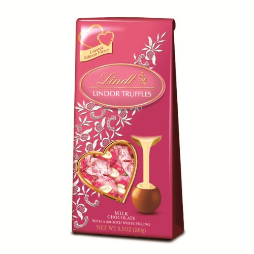 Lindt Lindor Milk and White Chocolate Truffles 7.2oz Bag logo