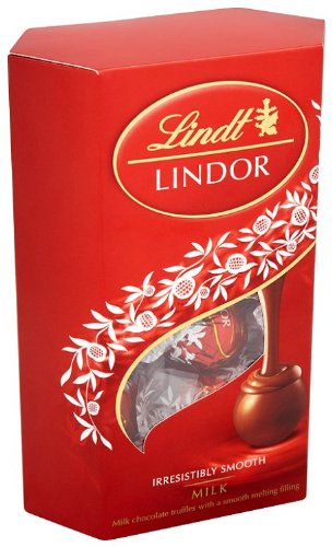 Lindt Lindor Milk Chocolate Truffles With A Smooth Melting Centre 200g (Pack of 2) logo