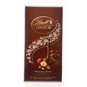 Lindt Lindor Single Hazelnut Chocolate100g. logo