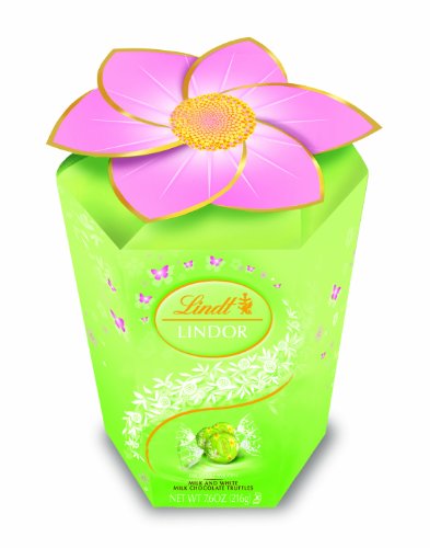 Lindt Lindor Spring Flower Milk and White Milk Chocolate Truffles Box 7.6 Ounce logo