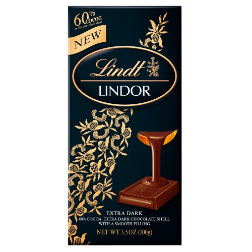 Lindt Lindor Truffle 60% Extra Dark Chocolate Bar, 3.5 ounce Bars (Pack of 12) logo