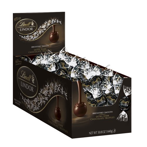 Lindt Lindor Truffles 60% Extra Dark Chocolate, 120-count Box logo