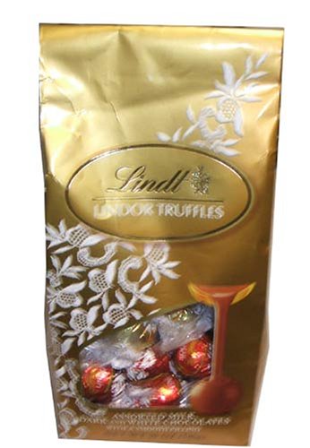 Lindt Lindor Truffles, Assorted Milk, Dark and White Chocolates With A Smooth Filling-19oz. Bag(Pack of 2) logo