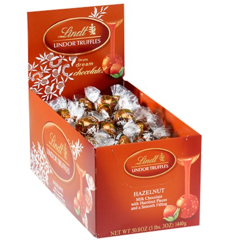 Lindt Lindor Truffles Hazelnut Chocolate, 120-count Box logo