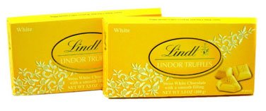 Lindt Lindor Truffles – White Chocolate, 3.5 Oz Box, 12 Count logo