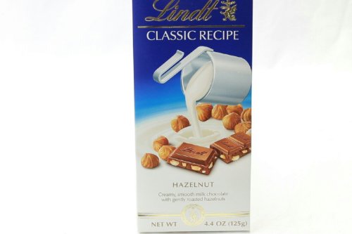 Lindt Milk Chocalate With Hazelnuts Candy Bar Classic Recipe 4.4oz (Pack of 5) logo