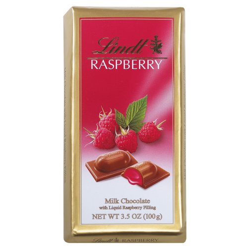 Lindt Milk Chocolate With Liquid Raspberry Filling, 3.5 ounce Packages (Pack of 12) logo