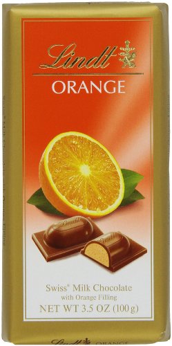 Lindt Milk Chocolate With Orange Filling, 3.5 ounce Packages (Pack of 12) logo