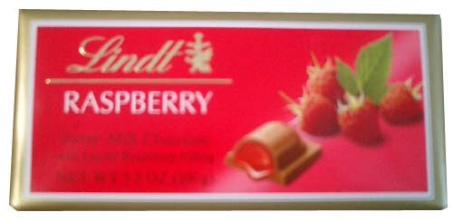 Lindt Raspberry Filled Chocolate, 3.5oz (100g) logo