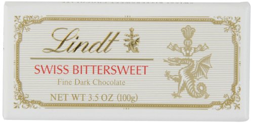 Lindt Swiss Bittersweet Bar, 3.5 ounce Packages (Pack of 12) logo