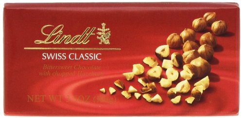 Lindt Swiss Classics Bittersweet Chocolate With Chopped Hazelnuts, 3.5 ounce Packages (Pack of 12) logo