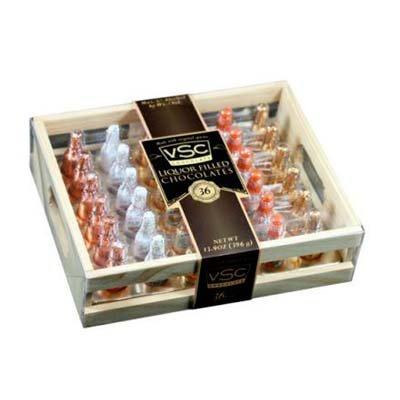 Liquor Filled Chocolate Bottles 36ct Crate logo