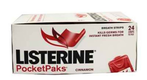 Listerine Breath Strips Cinnamon 12/24strips logo