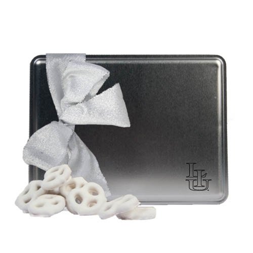 Liu Brooklyn Frosted Twisted Goodness Silver Large Tin ‘interlocking Liu Engraved’ logo